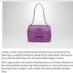 Bottega Veneta Rialto Shoulder bag in gorgeous violet with gunmetal hardware!